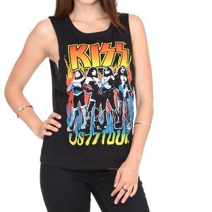 Kiss '77 Tour metal rock Girls Muscle Official Tank Top XL Last NWT made in USA